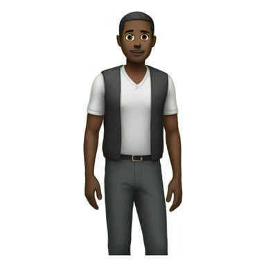 black guy in fiel sticker