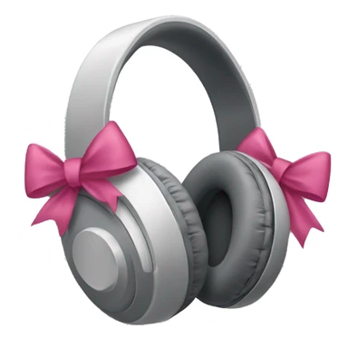 Headphones with bows on the side sticker