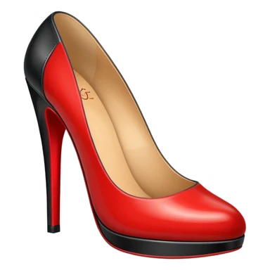 Salto alto preto com soldado vermelho sticker