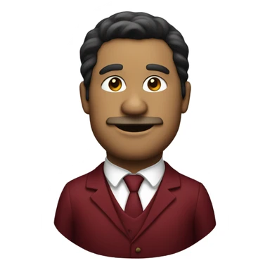 fat banker in dark red velvet suit sticker