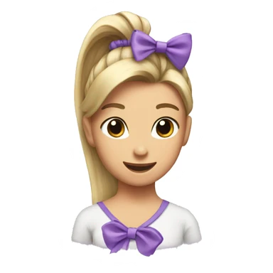 Pony tail with bow  sticker