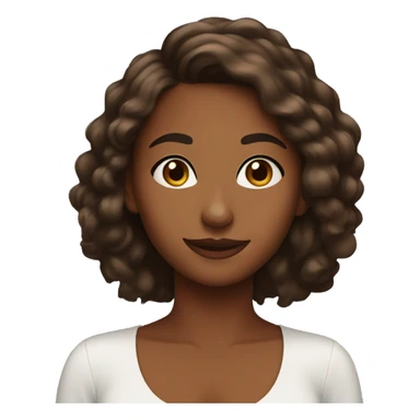 Flirty brown girl sticker