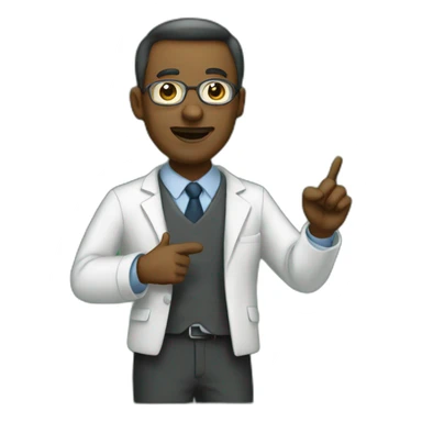 professor teaching on blackboard  sticker