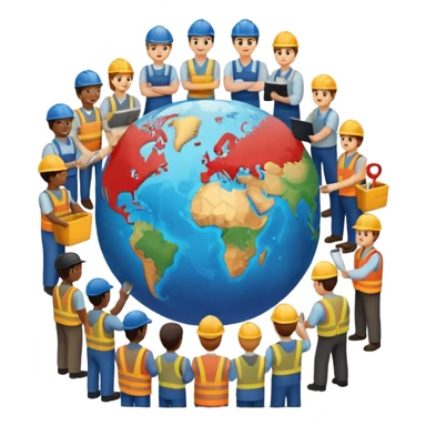 The World of Labor May sticker