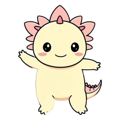 Axoloto in swim suit  sticker