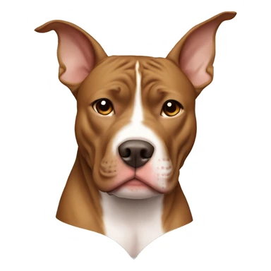 Light brown pitbull with ears cut sticker