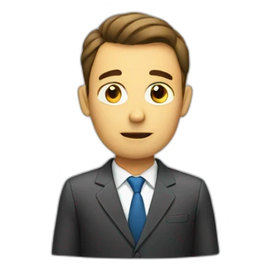 businessman thinking sticker