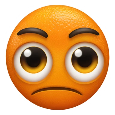 Orange with human eyes sticker