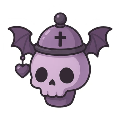 Purple goth object sticker