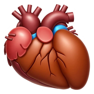 realistic glossy liver organ, apple style emoji sticker