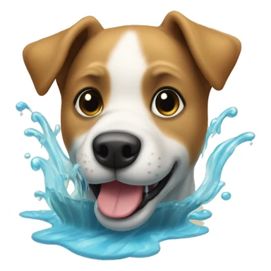 Perro en el agua sticker
