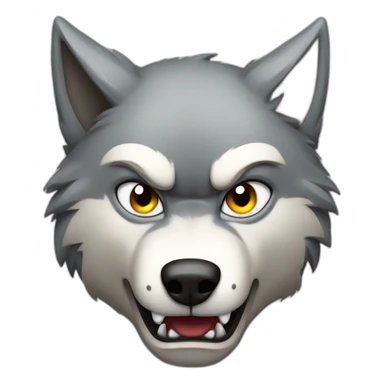 angry wolf sticker