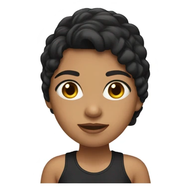 Latina girl wearing black tight shorts sticker