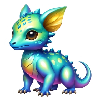 Exotic shiny rare epic cute Vernid-creature, full body, with random markings sticker