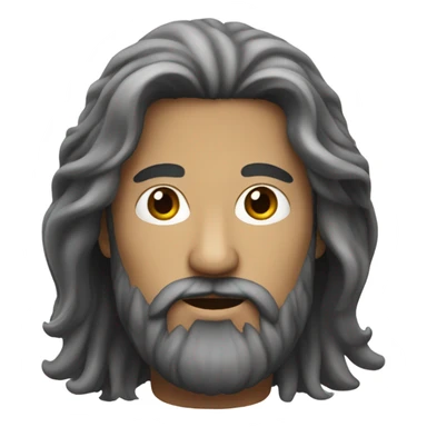 Need with long hair and beard sticker