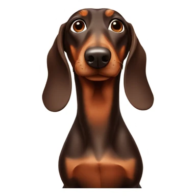 Dachshund chocolate & tan sticker
