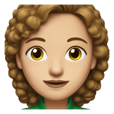 Distinguished woman with green eyes, brown hair, in her 40's sticker