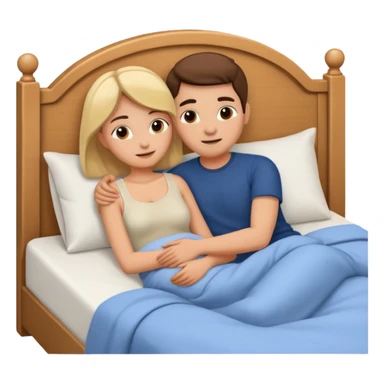 intimate moment on the bed sticker