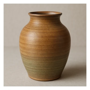 a pottery vase, hand-thrown, earthy tones, simple and elegant sticker