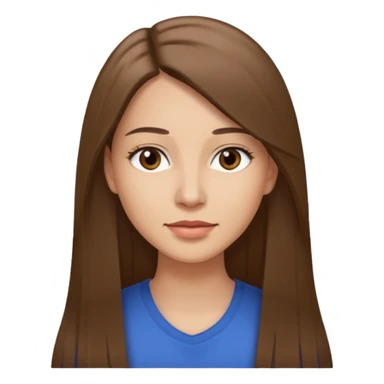 a woman in her 30´s, light skin with medium brown straight hair, long hair. Gray eyes. No eyeglasses. sticker