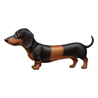 black and brown arlequin sausage dog sticker