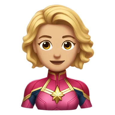 Captain marvel wear dress pink  sticker