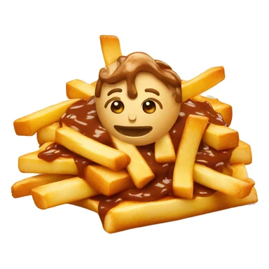 Poutine eating poutine sticker