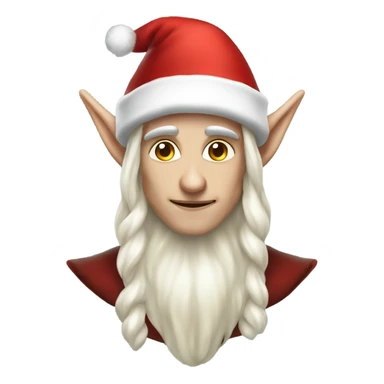 rogue male elf fantasy wearing santa hat sticker