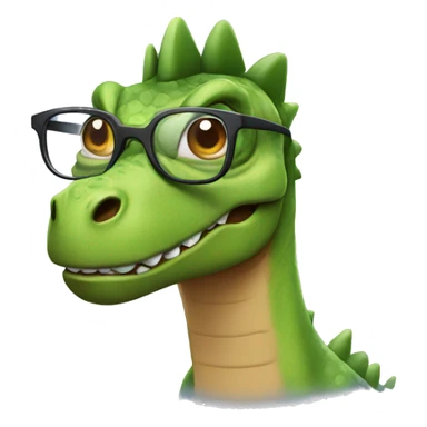 Dinosaur with glasses sticker
