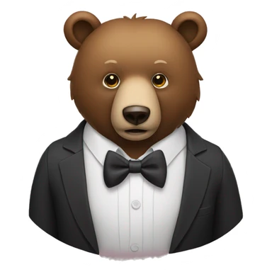 A bear with a bow tie sticker
