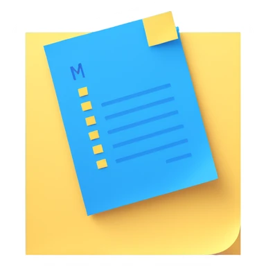 blue exam paper sticker