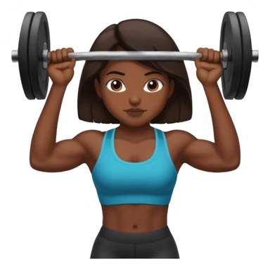 Mexican Girl lifting weights sticker