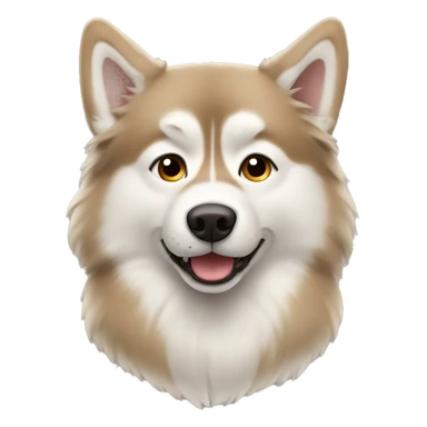 Light brown fluffy husky  sticker