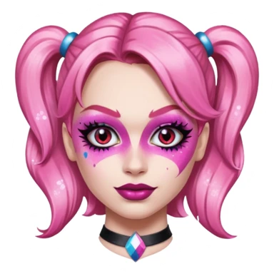 Glitter pink Harley Quinn sticker