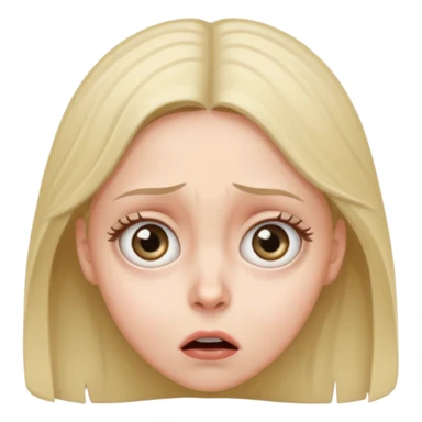 A realistic waist-up portrait of a frightened woman sticker