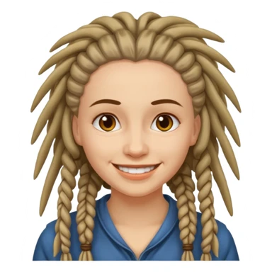 slavic woman with dreadlocks sticker
