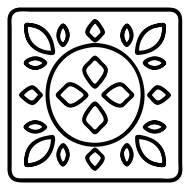 stencil pattern in boho style sticker