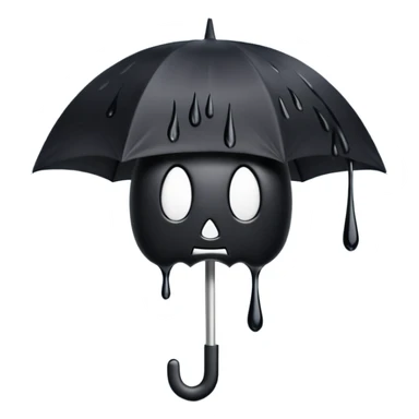 evil umbrella that rains on its user sticker