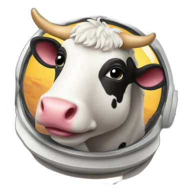 Vache dans l'espace sticker