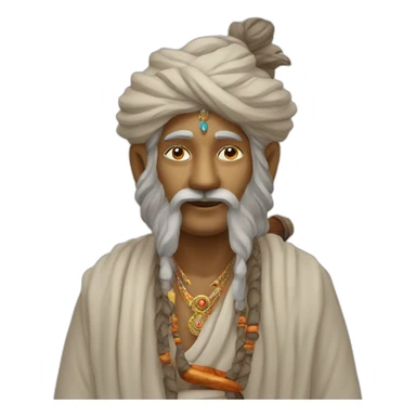 Hindu sage with chillum sticker