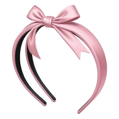 pastel pink satin headband sticker