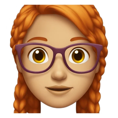 redhead glasses girl sticker
