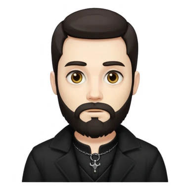 gothic man with beard sticker