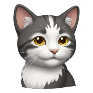 Schtroumpf cat sticker