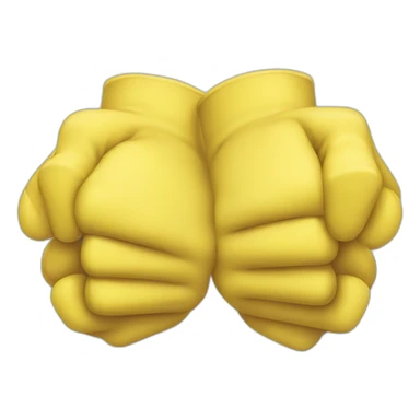 two yellow hands cracking knuckles sticker