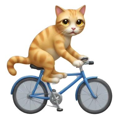 cat riding bicycle sticker