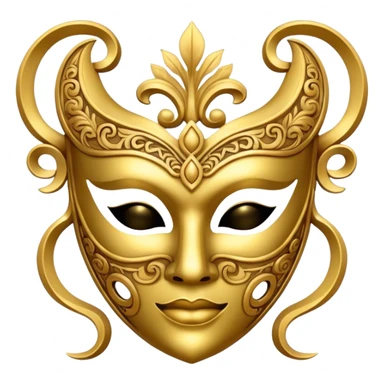 mask gold sticker