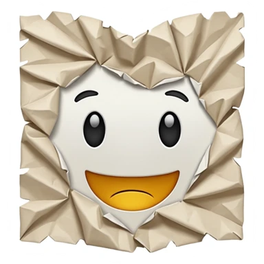 crumpled paper sticker