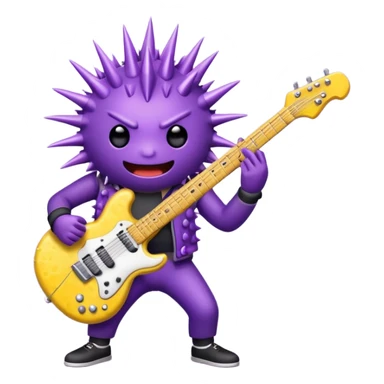 playing electric guitar sea urchin sticker