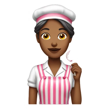 Female candy striper holding lollipop  sticker
